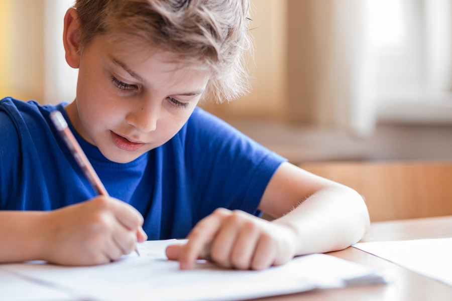 Child using a Pencil